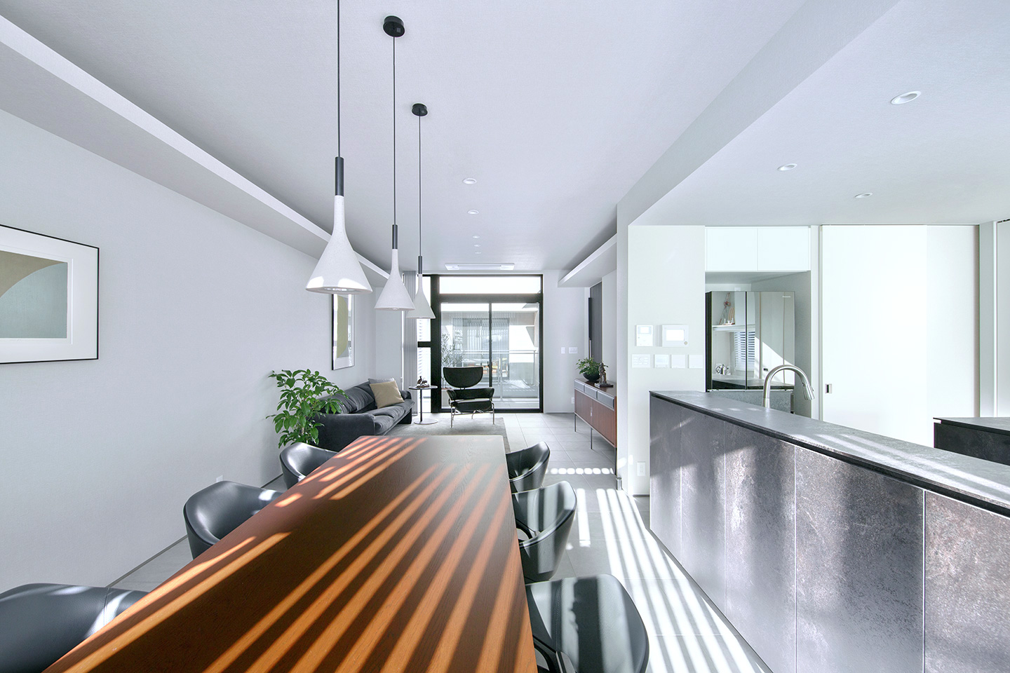 中庭のある家-Ⅱ：内装・インテリア