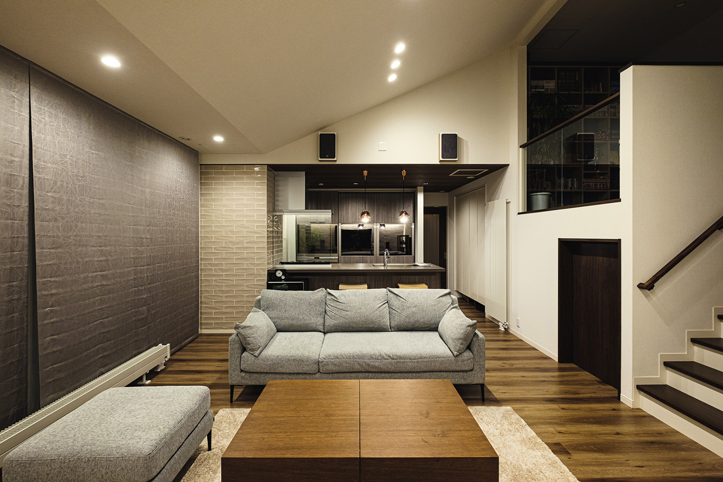 スキップフロアの平屋：内装・インテリア