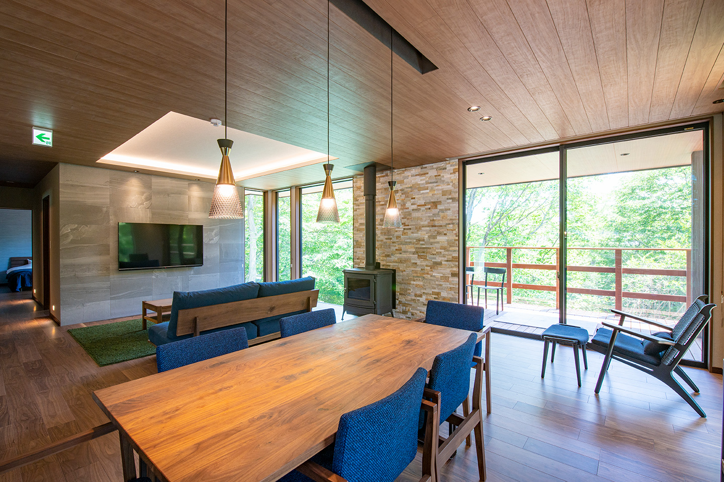 「那須ハイランドリゾート」 自然に囲まれたリゾートハウス：内装・インテリア