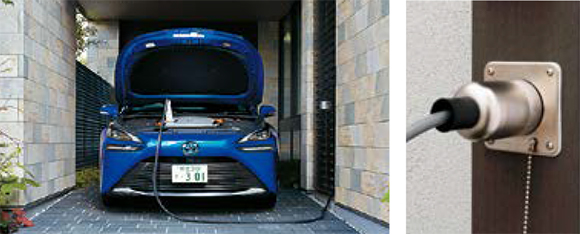 車と住宅の間で相互に電力を供給する「V2H」